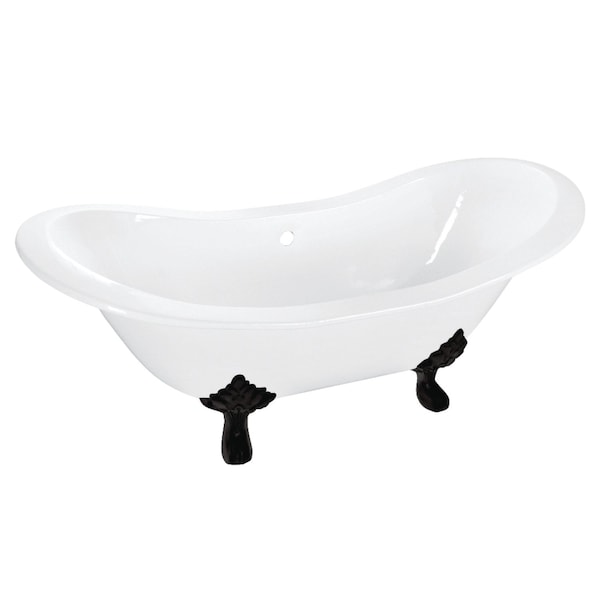 Aqua Eden 72.06 L, 30.88 W, White/Matte Black, Cast Iron VCTND7231NC0 - main
